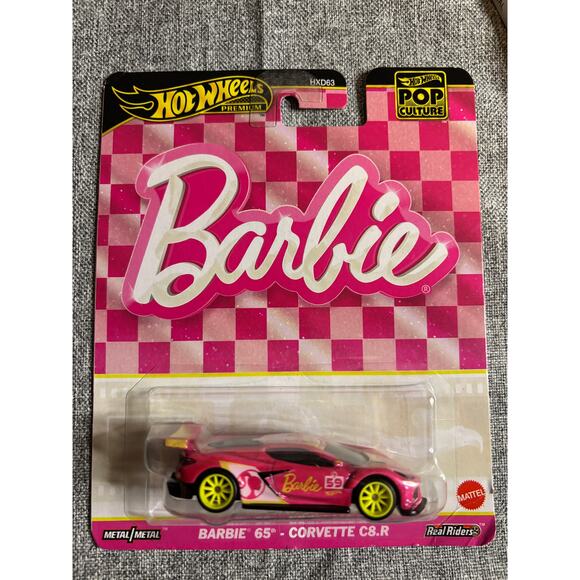 Hot Wheels Premium Barbie 65th Corvette C8.R Pop Culture - Picture 1 of 3